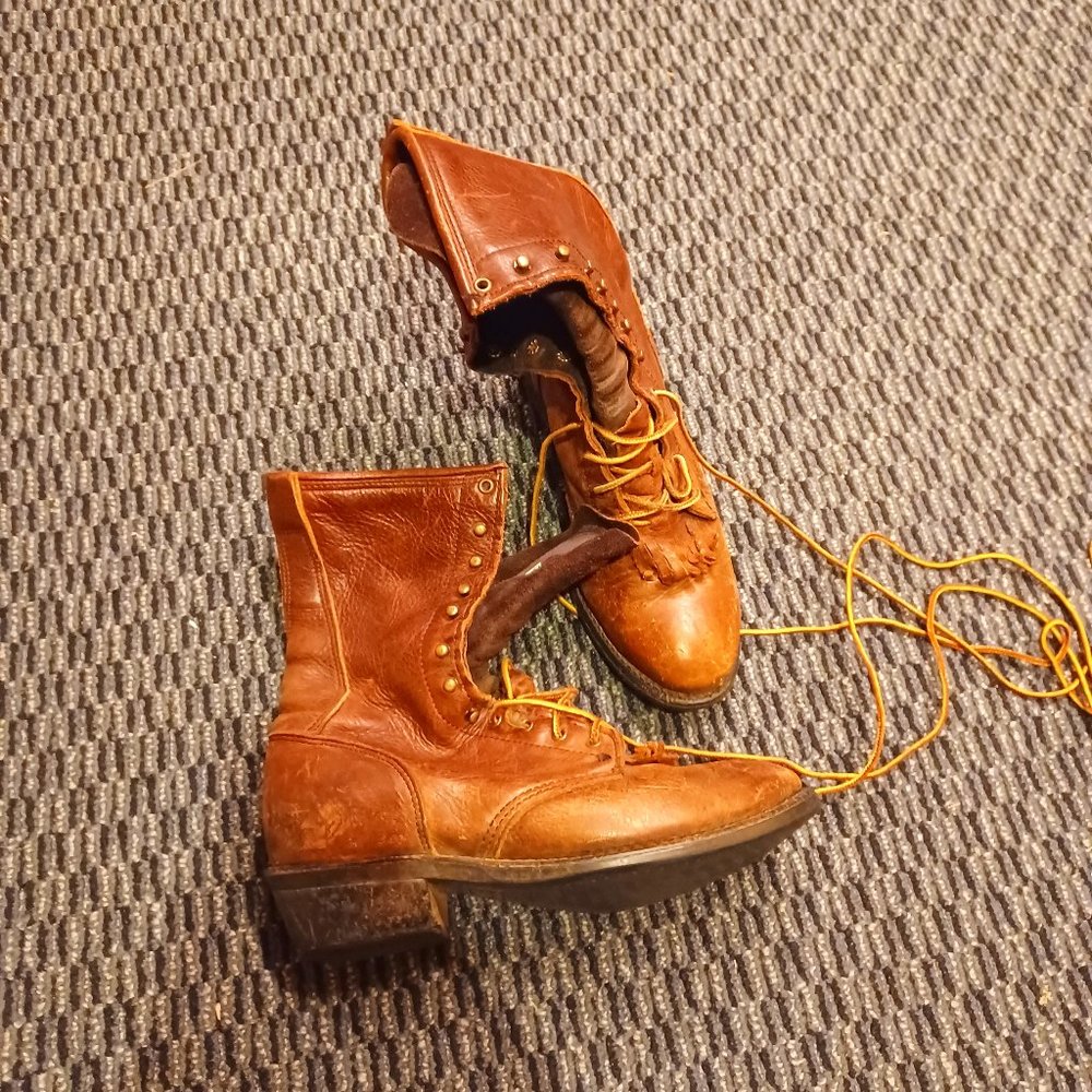 ON HOLD - Vintage brown combat boots